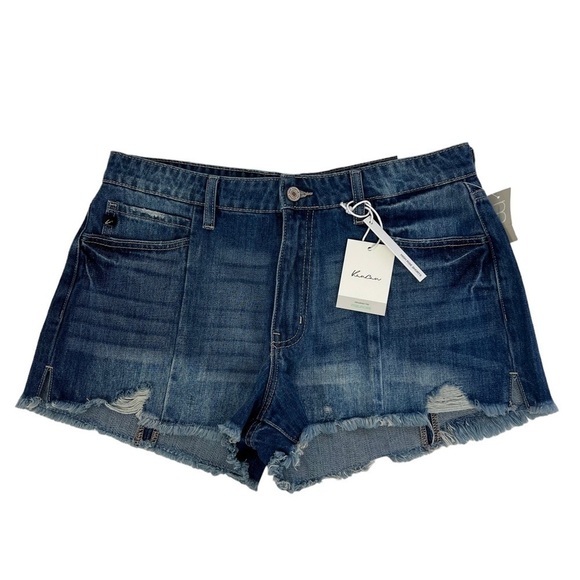 KanCan Pants - NWT KanCan Junior Women’s High-Rise Shorts Sz 9 (29) Frayed Distressed/Destroy